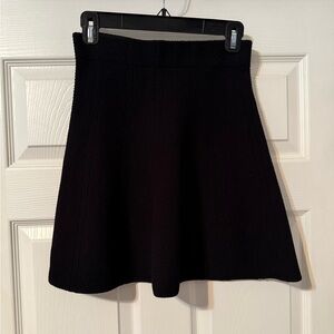 Zara black knit mini skirt